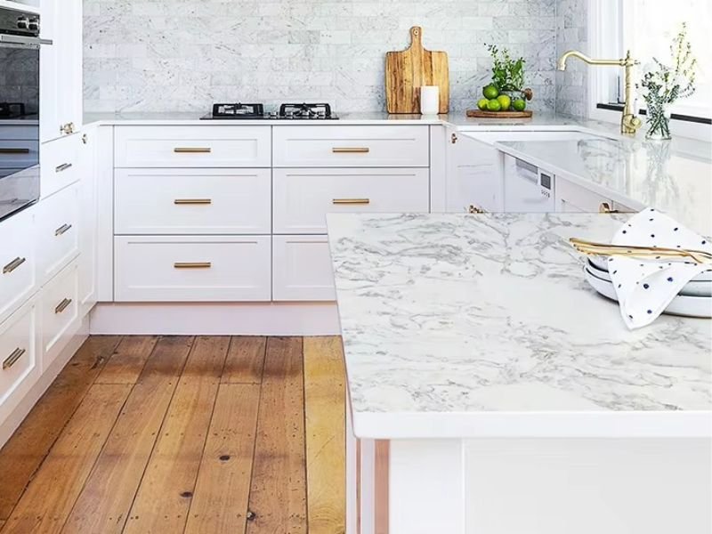 Marble Granite 2203, piedra blanca, veta gris (4)