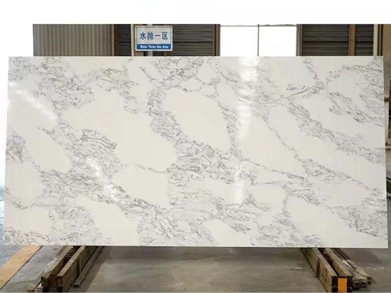 Marble Granite 2203, piedra blanca, veta gris